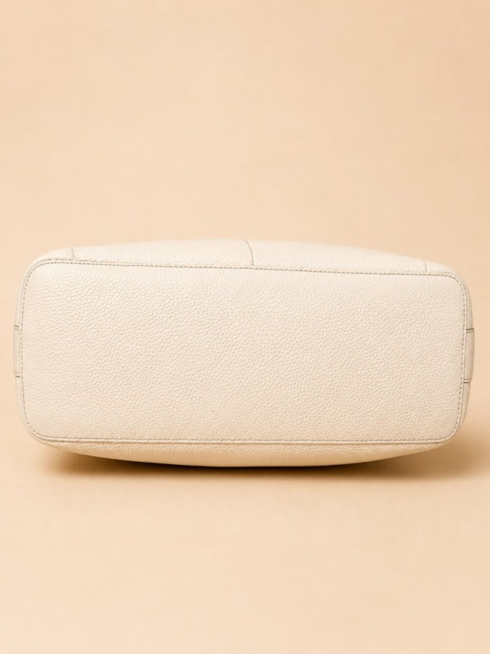 Furla Costanza F7339 Ivory Pebbled Leather Drawstring Bucket Tote Shoulder Bag - Picture 7 of 11